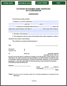 Corporation Certificate Template