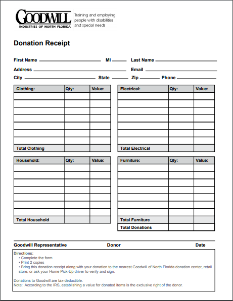 donation receipt template 09