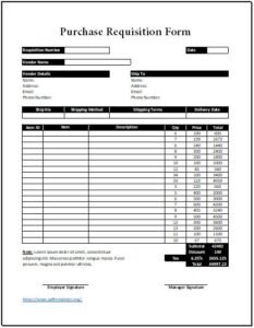 Purchase Requisition Form Feature Image