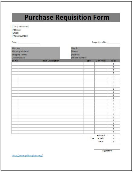 Free Purchase Requisition Form 03